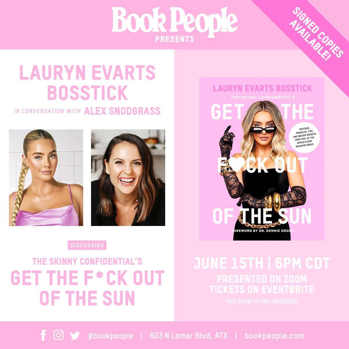 VIRTUAL BOOK TOUR LAUNCH | get the fuck out of the sun book people by the skinny confidential