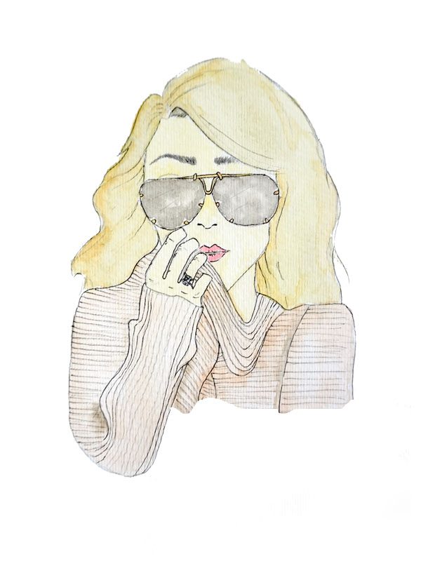 Jessica Rodriguez x TSC | sunglasses drawn portrait 